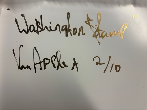 Van Apple – 'President Washington' – Médias Mixtes & Époxy Exclusifs (2/10) – Peintures et dessins, Plastic (photo 4 of 5)