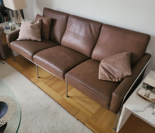Fritz Hansen – Serie 3300 Leder Sofa 3303 & 2x Sessel – Arne Jacobsen