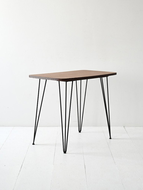 Image 1 of 1950s Vintage Formica and Metal Side Table