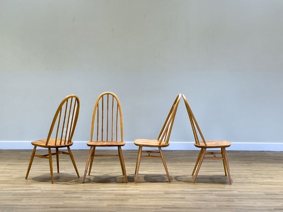 Image 1 of Table pliante Ercol et quatre chaises Quaker par Lucian Ercolani, années 1960