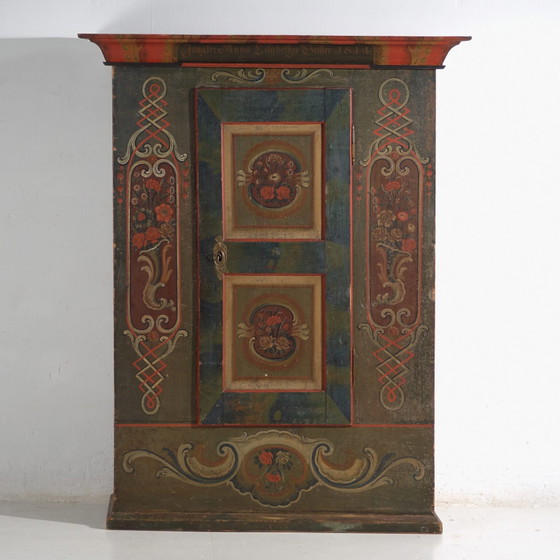 Folk Art Painted Cabinet, Central Europe, dated 1814 – Storage cabinet (photo 8 of 10)