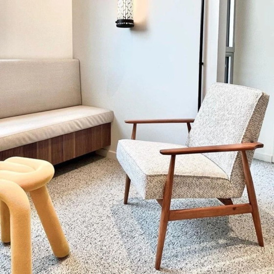Image 1 of Fox fauteuil in gemêleerd beige en groen