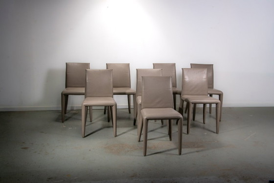 Sillas Vol Au Vent de Mario Bellini para B&B Italia. Juego de 8. – Sillas de comedor, Leather, Vintage (photo 8 of 14)