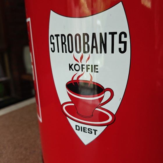 Image 1 of Scatola di latta vintage per caffè Stroobants – Scatola pubblicitaria per caffè belga – Diest