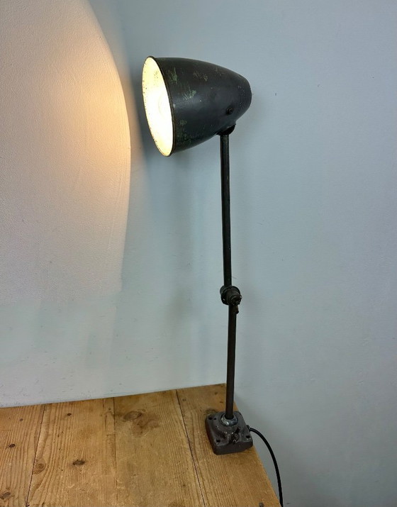 Image 1 of Brown Industrial Workshop Table Lamp, 1960s