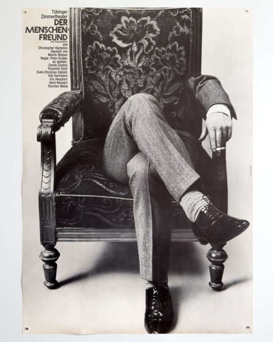 Image 1 of 🖤 Der Menschenfreund – c. 1972 – Original A1 Poster von F+R Grindler | Siebdruck | 84 × 59 cm | Deutschland