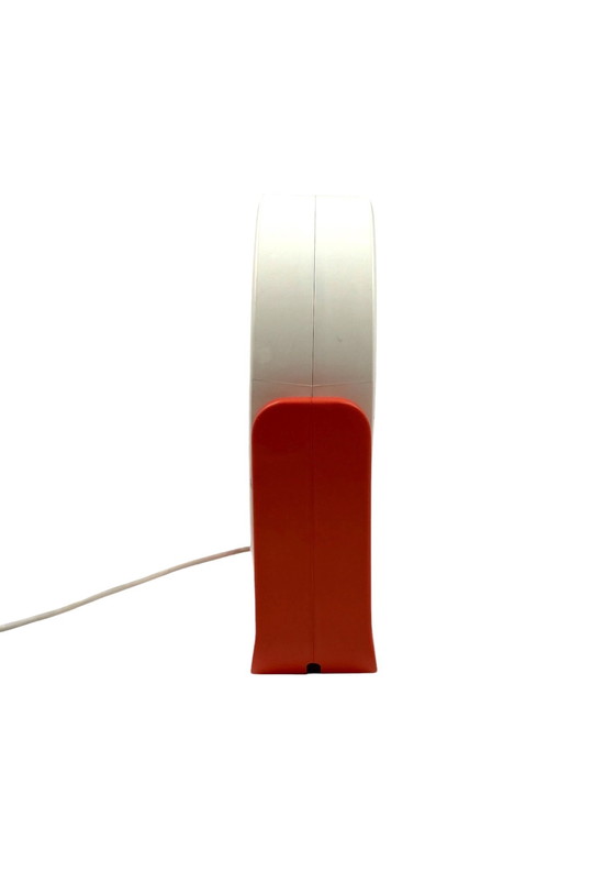 Image 1 of Space Age Orange Illuminated Table Mirror Mod. W93, Allibert, West Germany 1960s