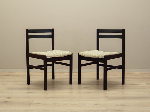 Juego de dos sillas de palisandro, diseño danés, década de 1970, producción: Dinamarca