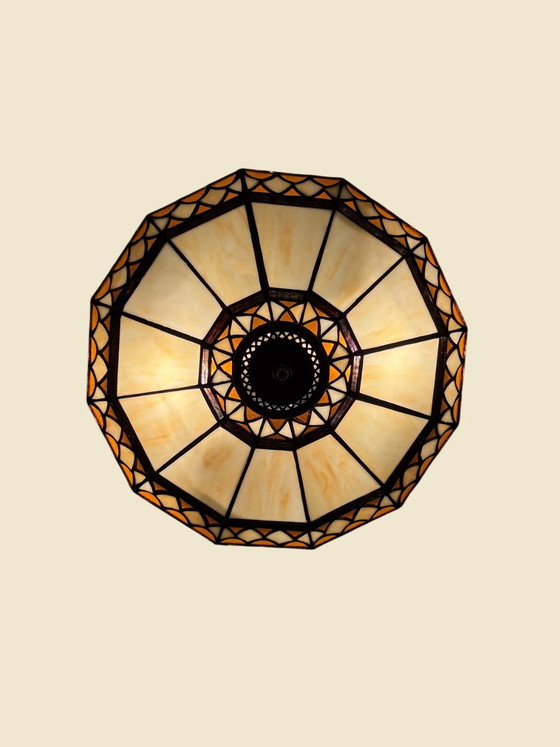 Image 1 of Tiffany-style stained glass ceiling lamp | Ø 41 cm | New condition | Art Deco look