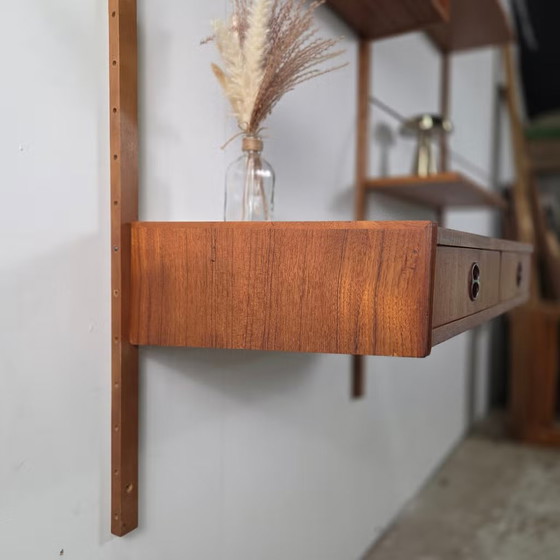 Vintage 60s Danish teak modular shelving unit Mid Century, Wood, Brown, Mid Century Modern (photo 15 of 22)