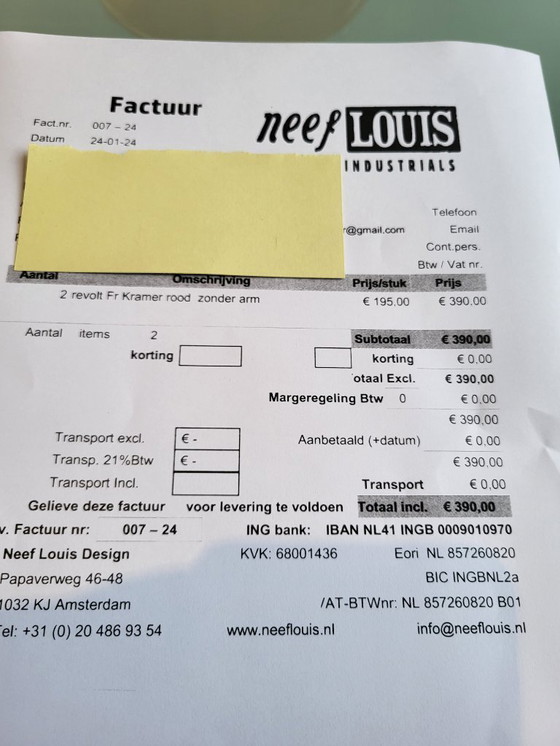 Image 1 of Friso Kramer stoelen kunnen ook apart verkocht worden