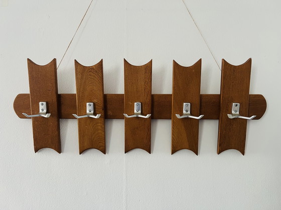 Image 1 of Porte-manteau vintage en chêne - milieu du siècle