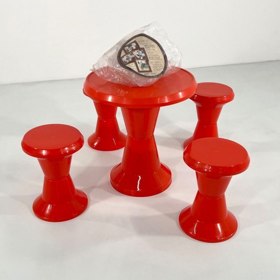 Image 1 of Set of Taormina Table & Stools from Giganplast, 1970s