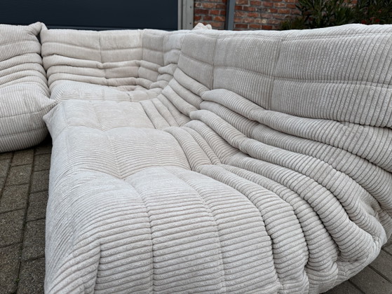 Image 1 of Conjunto completo Ligne Roset Togo en pana beige (Ribcord) ¡¡Estado 10/10!!