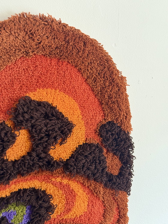 Image 1 of Vintage seventies geknoopt wandkleed 