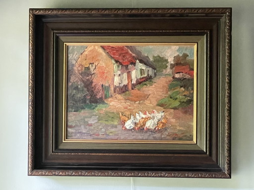 Chicken farm by Marcel Van Den Berg (1940-2023)