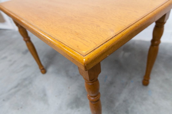 Image 1 of Rustic 1960s table, honey color, 100x70cm, Height 74cm