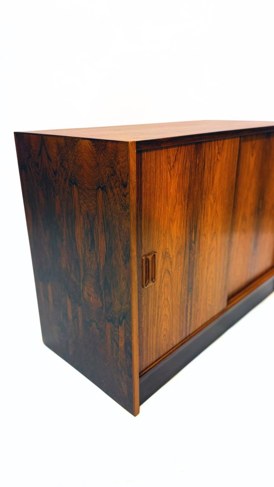 Image 1 of Mid century vintage Danish rosewood cabinet with sliding doors