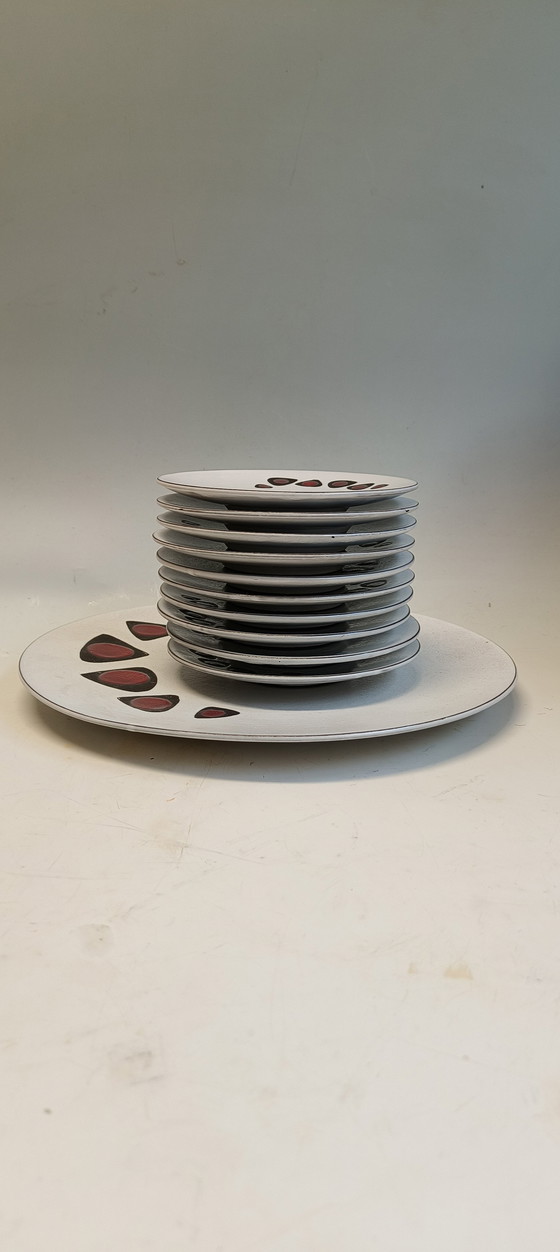 Image 1 of Potterie de Groenekan 10 piatti torta e piatto torta grande