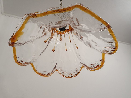 Image 1 of Murano Mazzega plafondlamp, vintage lamp van Murano-glas, hanglamp uit de jaren 70, Italië
