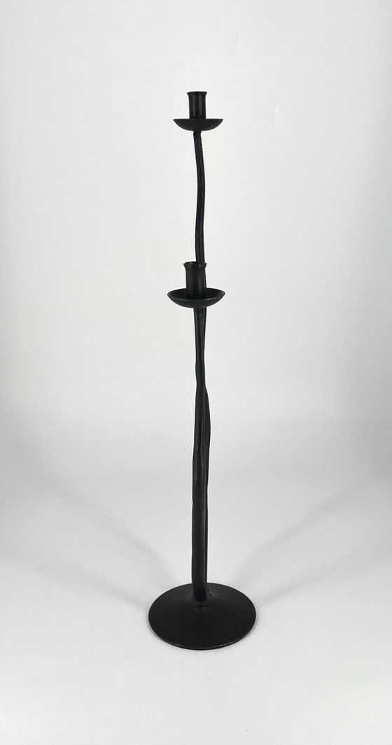 Image 1 of Candelabro scultoreo vintage in stile postmoderno/Memphis – "Wavy Design", anni '80