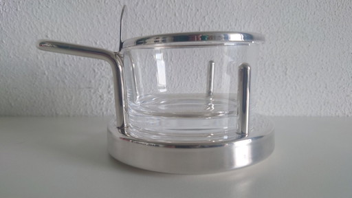 Alessi versilberter Parmesan-Käsetopf