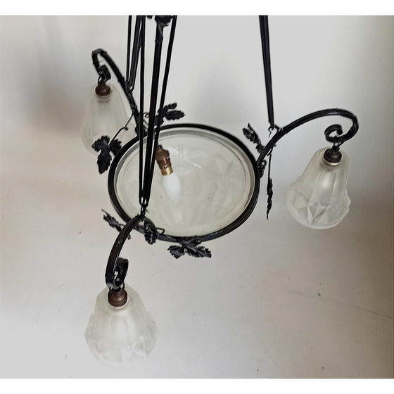 Image 1 of Vintage Degué 4-light Art Deco chandelier