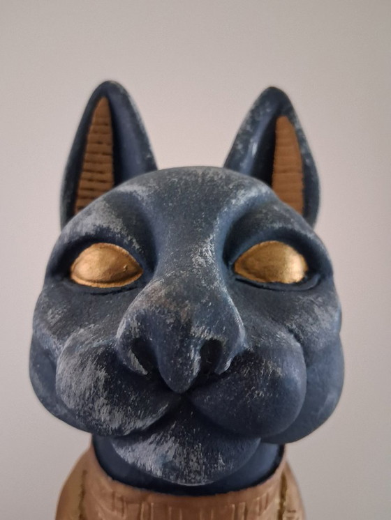 Image 1 of Set di statue di gatti egiziani (plastica) che rappresentano la dea Bastet
