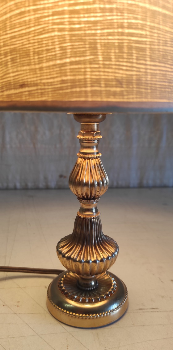 Image 1 of Table lamp in gilded brass - mid-20th century