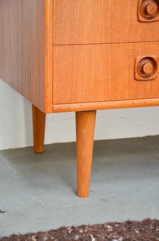 Image 1 of Vintage Chest of Drawers, Sideboard, Lowboard, Teak, Midcentury, 60s, 70s