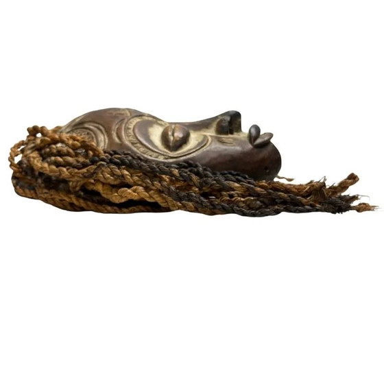 Decorazione da Parete Maschera Chokwe Pwo Antica – Acconciatura in Fibra Intrecciata – Congo – circa 1950 (photo 3 of 5)