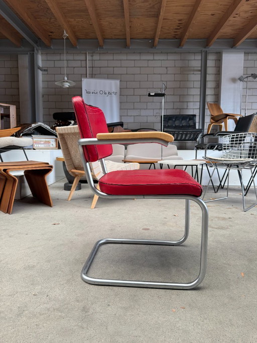 Thonet S64 PV Chair Rood