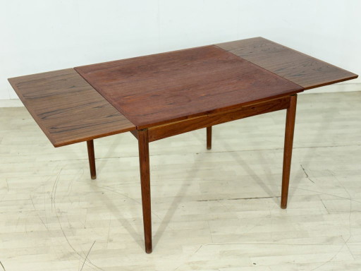 Deense teakhouten eettafel / Teakhouten eettafel uit de jaren 60 / Eettafel in mid-century stijl / Vintage teakhouten eettafel