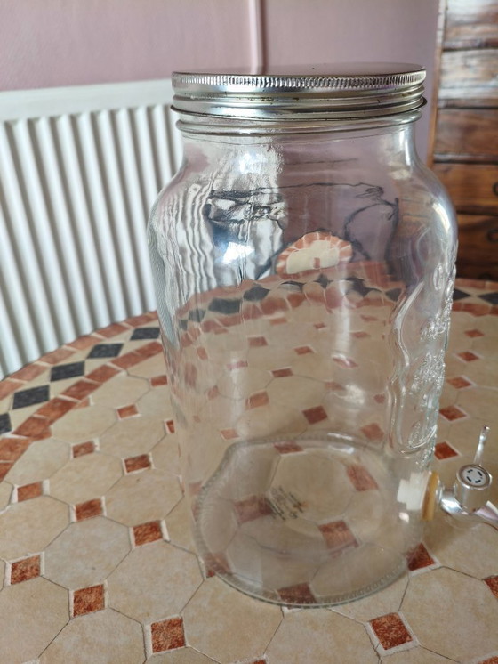 Image 1 of Distributore di bevande in vetro vintage XL da 10 litri