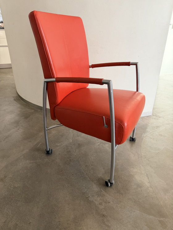 4 sillas de comedor rojas – Leather, rvs (photo 2 of 5)