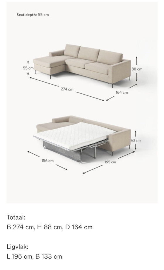 Divano letto Cucita Westing Collection – Westwing Collection, Divani letto, Metal, Textile (photo 14 of 15)