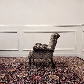 Set Chesterfield Sessel Samt gemustert grau (Foto 15 von 20)