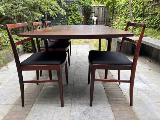 Arne Vodder Dining table Sibast rosewood extendable (photo 6 of 8)