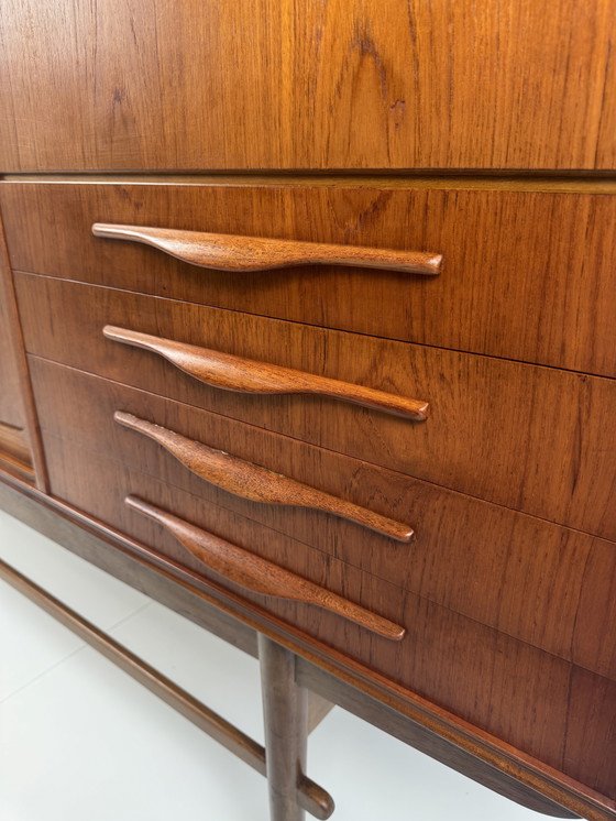 Image 1 of Danish teak sideboard with bar and automatic light - Mid - Century Elegance