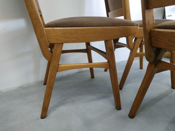 Image 1 of Prachtige set van 3 vintage jaren Scandinavische stijl 50-60 eetkamer keukenstoelen