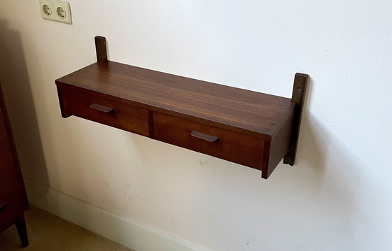Image 1 of Vintage Wandmeubel met Lades in de stijl van Poul Cadovius