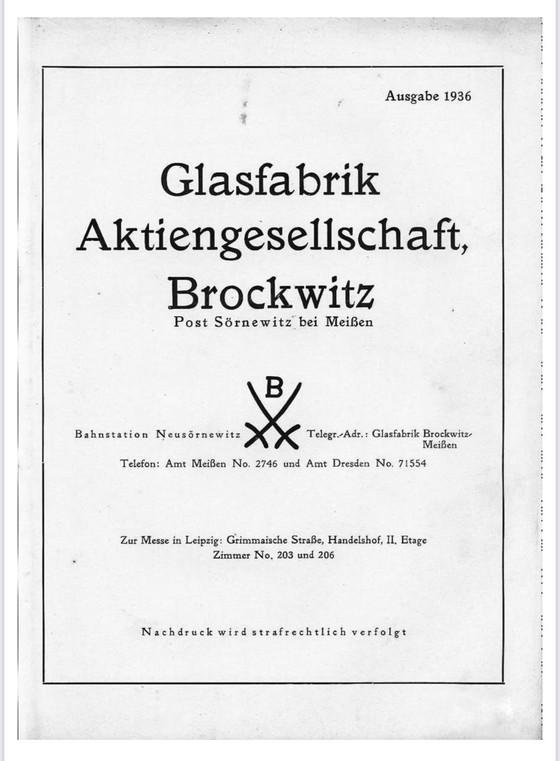 Image 1 of Servizio Brockwitz “Chicago” – Set di 10 ciotole ovali per cetrioli (Art Déco, 1936)