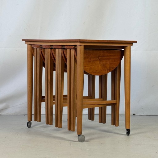 Paul Hundevad Teak Nest of Tables, 1960s