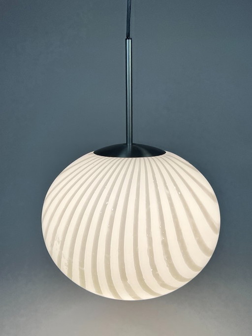 Lampada a sospensione vintage, Swirl / Zebra, Peill & Putzler, Germania anni '80