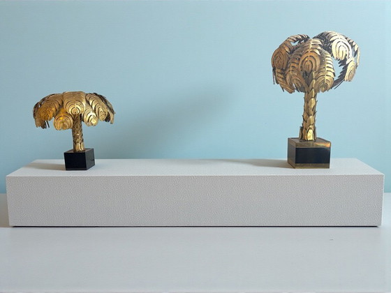 Image 1 of Tafellamp in de vorm van een palmboom, ontworpen door Christian Techoueyres voor Maison Jansen, 90 cm, jaren 70.