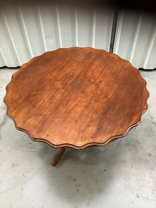 Round biedermeier dining table