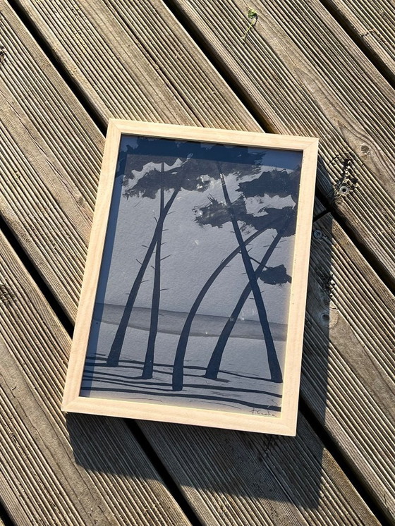 Image 1 of Indian ink on gray paper. Format 30x21cm.