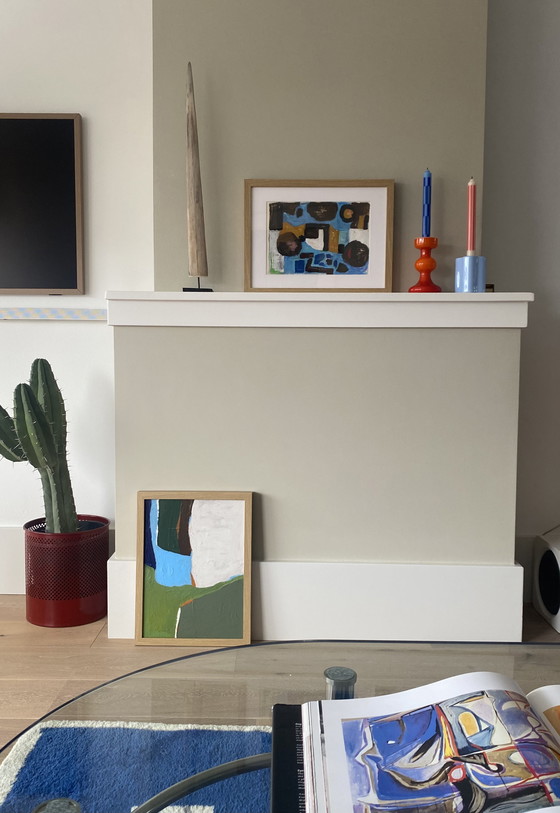 Image 1 of Abstract painting including frame 40 x 30