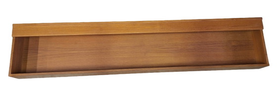 Image 1 of Credenza galleggiante extra lunga / Scaffale a muro in teak 210 cm, Danimarca anni '60