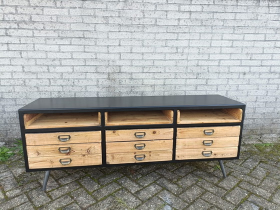 Dutchbone Sideboard Sol, Holz, Schwarz (Foto 6 von 15)